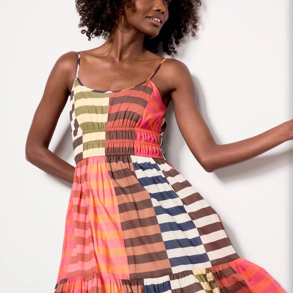 Hutch Multicolor Striped Maxi Dress M NWT - Picture 2 of 10